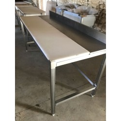 TABLE DE DÉCOUPE CHASSIS INOX MIXTE 190 X 73 CM