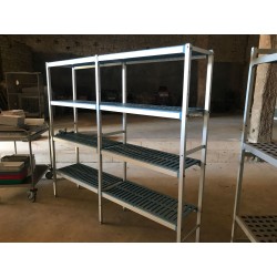 ETAGERES INOX 194 x 40 x 175 cm