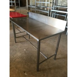 TABLE INOX AVEC DOSSERET 150 x 70 CM