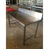 TABLE INOX AVEC DOSSERET 150 x 70 CM