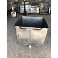 BAC VIANDE A ROULETTES INOX