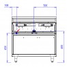 ABM2 4 FEUX 9KW PLACARD OUVERT