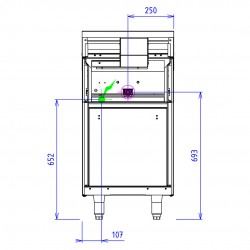 CAPIC - GRANDE CUISINE AM4 COUP DE FEU 8kW PLACARD FERME