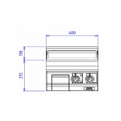 CAPIC - ABM9I INOX LISSE ELEC - PLAQUE 400X550 DESSUS SEUL-NOUVEAU PRODUIT