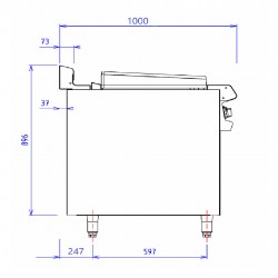 CAPIC - CHARC ABM9I INOX LISSE ELEC - PLAQUE 400X550 PLACARD OUVERT