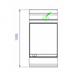 CAPIC - CHARC ABM9I INOX LISSE ELEC - PLAQUE 400X550 PLACARD OUVERT