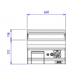 CAPIC - ABM9I INOX LISSE GAZ - PLAQUE 400X550 DESSUS SEUL