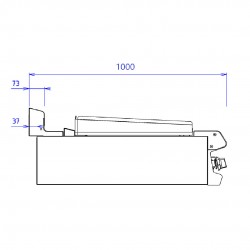 CAPIC - ABM9I INOX LISSE GAZ - PLAQUE 400X550 DESSUS SEUL