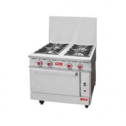 CUISEUR DELRUE - 4 FEUX 7,5kW SUR FOUR FAVORI GAZ