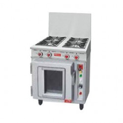 CUISEUR DELRUE - 4 FEUX 7,5kW SUR FOUR VENTILE TURBO