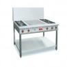 CUISEUR DELRUE - 4 FEUX + 1 GRAND COUP FEU SUR PIED TUBE