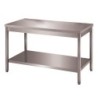 TABLE CENTRALE DEMONTABLE INOX 304, PIEDS RONDS, ET.BASSE, PIEDS RONDS L 700 P 700 H 850