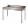 TABLE ADOSSEE DEMONTABLE INOX 304, PIEDS RONDS,  L 800 P 600 H 850