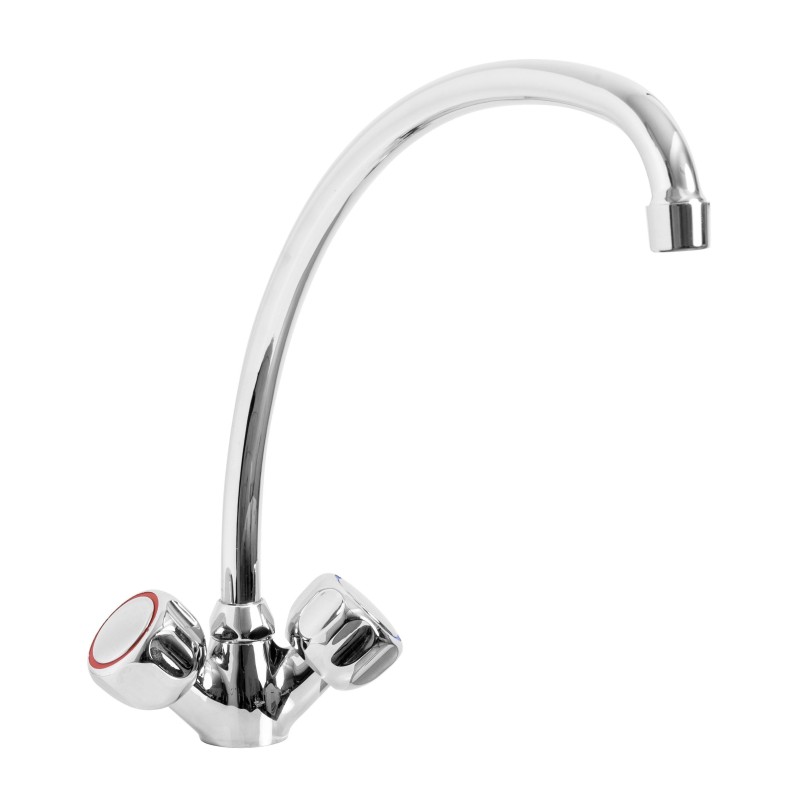 ROBINET MONOTROU, COL DE 300 MM LIVRE AVEC FLEXIBLES INOX