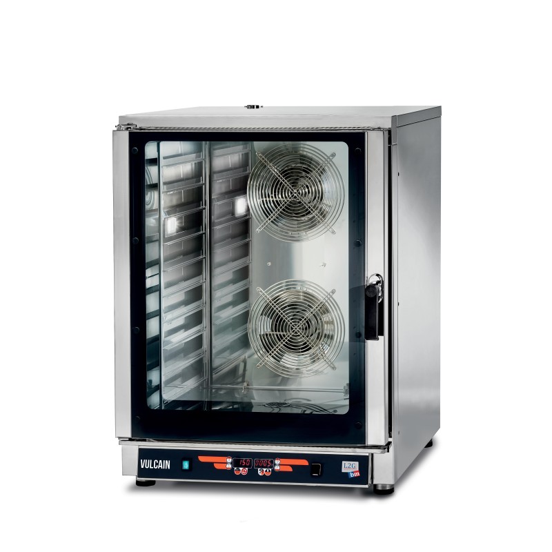 FOUR ELECTRIQUE MIXTE, 10 NIVEAUX, GN1/1, 600X400 MM, INJECTION D'EAU, PROGRAMMABLE