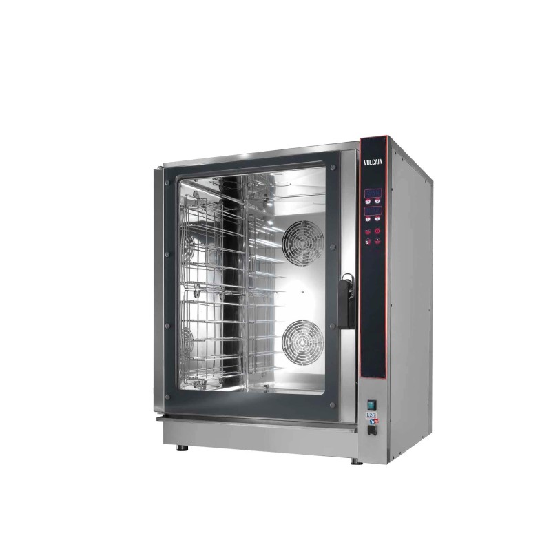 FOUR ELECTRIQUE MIXTE 10 NIV, 600X400 MM, VENTILATION LATERALE, INJECTION D'EAU, PROGRAMMABLE