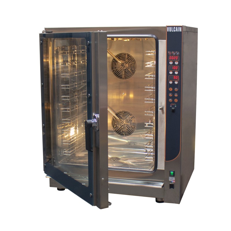 FOUR ELECTRIQUE MIXTE PROGRAMMABLE, 10 NIV, GN1/1, 600X400 MM, AUTONETTOYANT, INJECTION D'EAU
