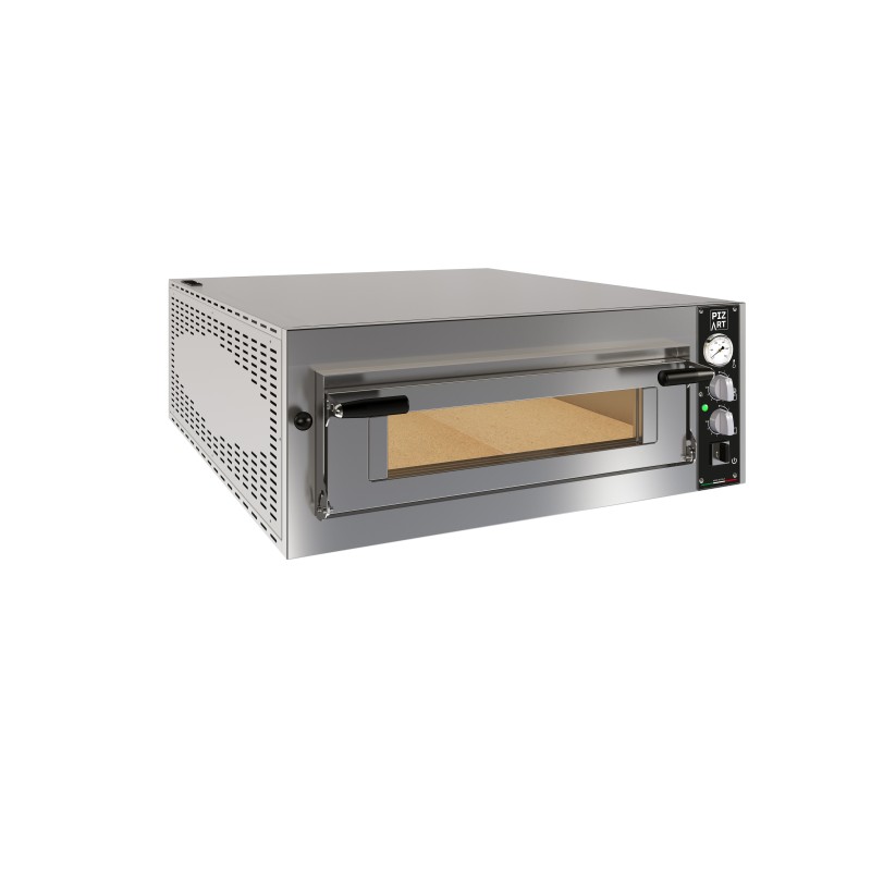 FOUR A PIZZAS ELECTRIQUE 6 PIZZAS, D350 MM, COMMANDES ANALOGIQUES, 1 CHAMBRE