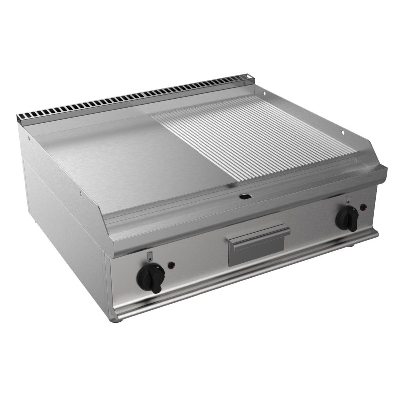 FRY-TOP GAZ 1/2 LISSE, 1/2 NERVURE A POSER
