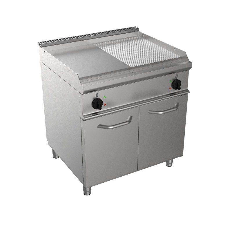 FRY-TOP ELECTRIQUE 1-2 LISSE-1-2 NERVUREE SUR PLACARD FERME