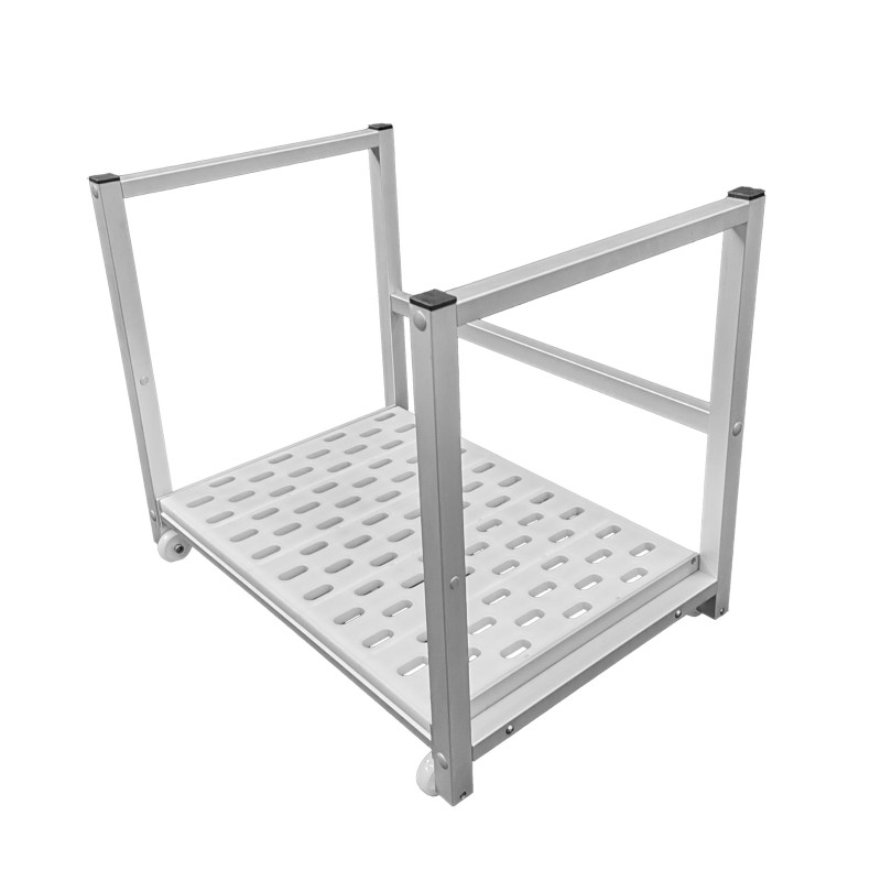RAYONNAGE SOUS PLONGE ROULANT 1 NIVEAU 812X480, CHARGE MAX 120 KG, L 812 - P 480 - H 510