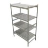 RAYONNAGE D'ANGLE ALU 4690X475 H.1700 4 NIV. POLY, L 4 662  - P 475  - H 1 700