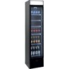 VITRINE A BOISSONS ETROITE R600A, 0°C/+7°C,  1 PORTE BATTANTE VITREE, 6 ETAGERES