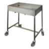 CHARIOT DE DESSOUVIDAGE INOX, 4 ROULETTES D.125 MM CH ZINGUEE DONT 2 A FREINS, L 900 P 600 H 1 020
