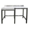 COMBINE ADOSSE BILLOT POLY 500X500 A GCHE EP.100MM, POLY 1000X500X25MM, A GAUCHE L 1 500 P 500 H 850