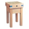 BILLOT BOIS MONTE SUR PIETEMENT AVEC TIROIR, DESSUS REVERSIBLE 600X600X100MM L 600 P 600 H 900