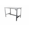 TABLE D'AFFALAGE CENTRALE DESSUS INOX 304 DESSUS POLY NATUREL EP.40 MM L 1400 P 700 H 850