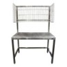 TABLE DE MISE SOUS BARQUETTES, DESSUS INOX  L 1200 P 700 H 1800