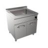 BAIN-MARIE ELECTRIQUE INOX 304 TRIPHASE SUR MEUBLE PLACARD FERME 2 PORTES, GN2/1-200