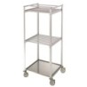 CHARIOT DE SECHAGE ALUMINIUM 2 NIVEAUX, 16 BARRES ACCROCHE-CHARCUTERIE EN ALUMINIUM, AVEC BASSINE