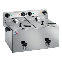 FRITEUSE ELECTRIQUE AVEC ROBINET 2x8L