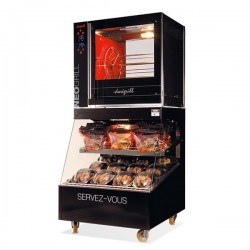 RÔTISSOIRE 2 EN 1 NÉOGRILL + VITRINE