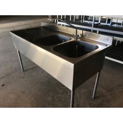 PLONGE INOX 160 x 70 cm
