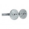 PORTE DISQUES MURAL 4 TIGES INOX
