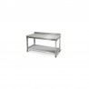 Table droite inox avec dosseret