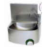 Lave-mains inox cuve semie-circulaire avec dosseret