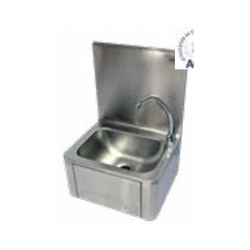 Lave-mains inox à commande fémorale