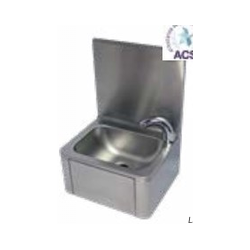 Lave-mains inox à commande fémorale - Robinet électrique