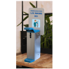 Distributeur de gel manuel à fixer - Acier inox