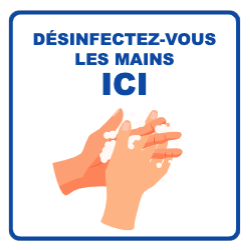 Panneau d'informations - Visuel Désinfection Panneau Simple (Grand format)