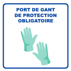Panneau d'informations - Visuel Gants Panneau Perforé (petit format)