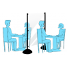 Panneau de séparation - Kit d’extension avec 1 poteau + panneau