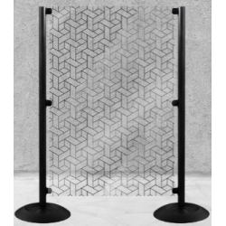 Panneau de séparation -Kit d’extension avec 1 poteau + panneau H-1400x1000 mm